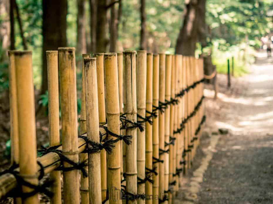 pagar dari bambu minimalis