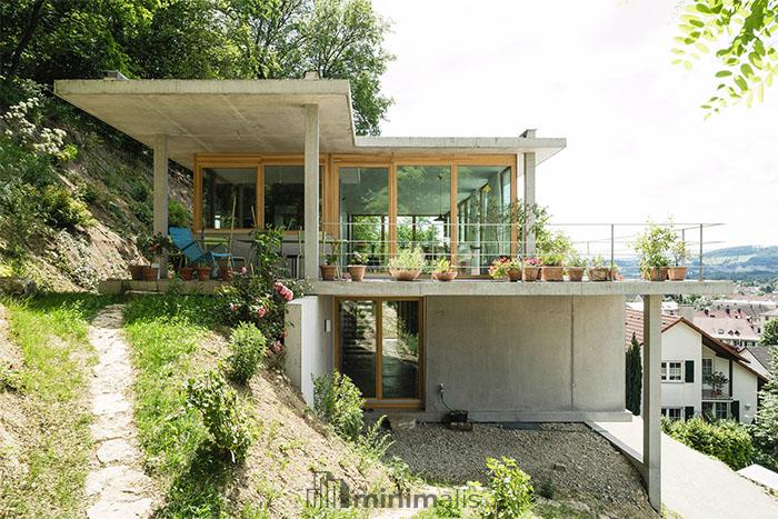 Desain Rumah Minimalis di Tanah Menurun Tetap Awet dan Aman