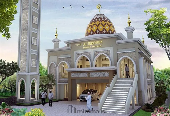 desain masjid minimalis 2 lantai