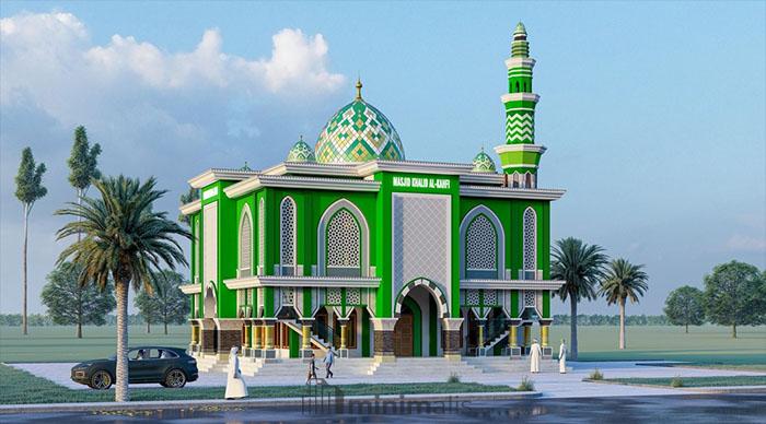 desain masjid modern 2 lantai