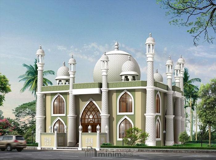 model masjid minimalis 2 lantai