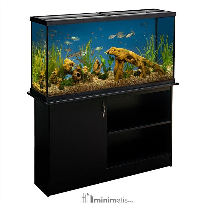 model meja aquarium dari kayu
