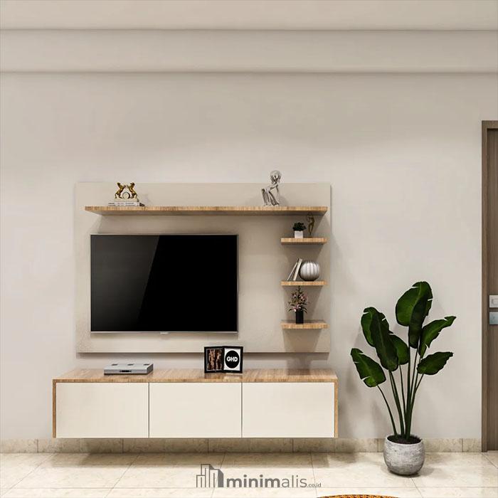 gambar lemari tv kayu