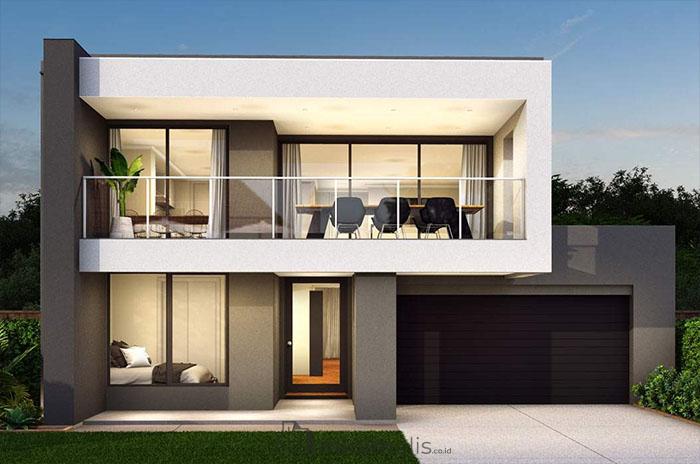 desain rumah modern 2 lantai 2023