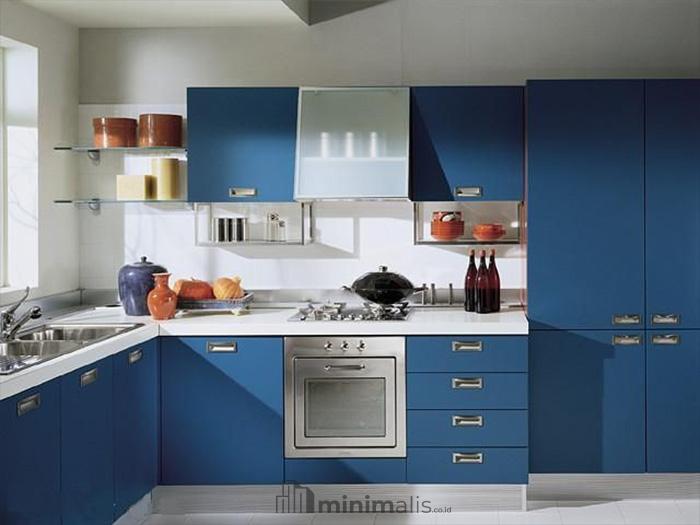 inspirasi dapur warna biru