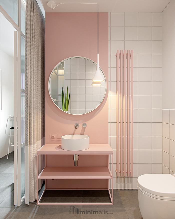 kamar tidur modern warna pink
